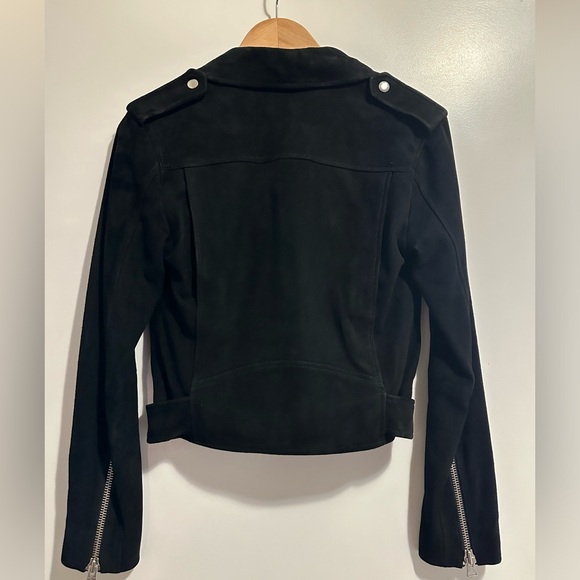 Wilfred Free Lennon Suede Biker Jacket in Black Sz Small ~NEW - Picture 7 of 7